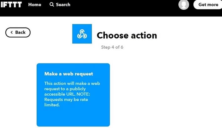 IFTTT Make a web request