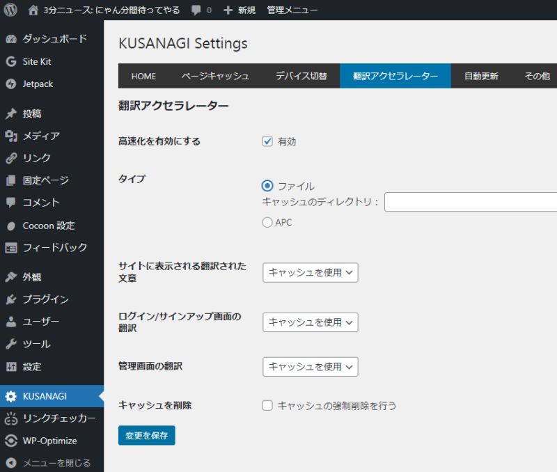 03_KUSANAGI > 翻訳アクセラレーター > タイプ:ファイル